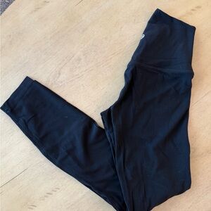 Lululemon Black 25” Ribbed Align Leggings